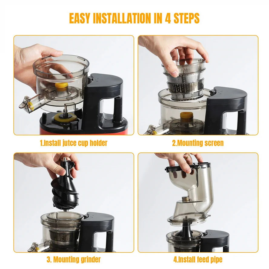 Elektrische Slow Juicer Maschine – Saftpressgerät für Obst und Gemüse