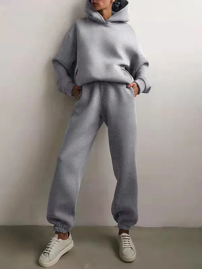 Damen Tracksuit Sportanzug Casual Hoodie Sweatshirt und Jogginghose Harajuku Kleidung