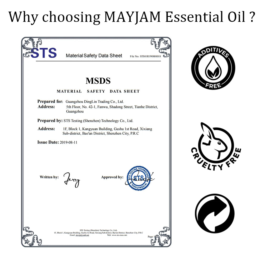 MAYJAM 10ML Ätherisches Duftöl – Lavendel, Vanille & Myrrhe für Seifen, Kerzen & Massage