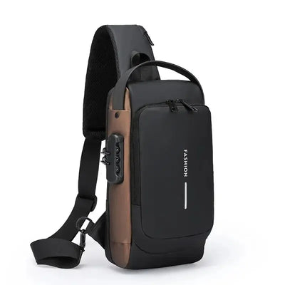 Designer Herren Umhängetasche PU-Leder Anti-Diebstahl Brusttasche Multifunktional