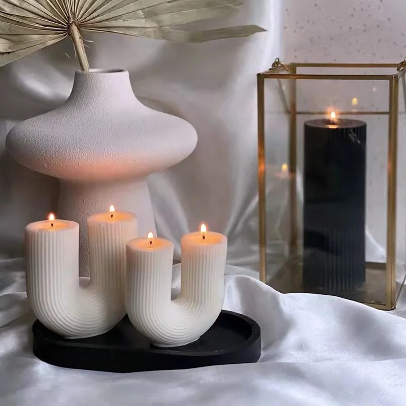 U-förmige Duftkerzen Geometrisch Regenbogenbrücke Raumdekoration Aromakerzen Home Decor Velas