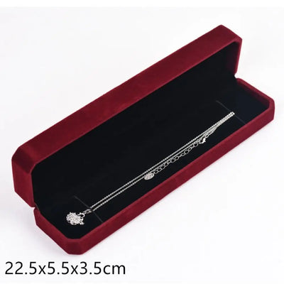 Luxuriöse Samt Schmuckbox: Organizer für Halsketten, Ringe, Armbänder & Ohrringe