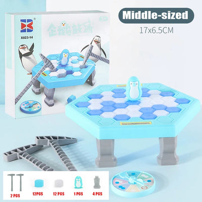 Beliebtes Eltern-Kind-Spiel: Mini Pinguin-Retter Eisblock-Falle – Lustiges Tischspiel für Kinder, Stressabbau und Dekoration