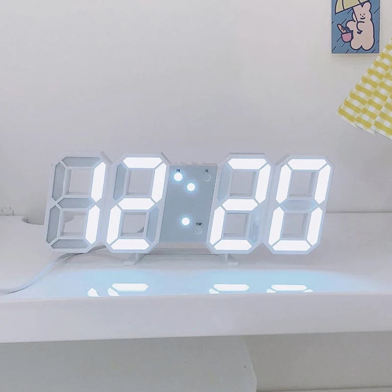 3D LED Digitaluhr – Leuchtende modische Wanduhr
