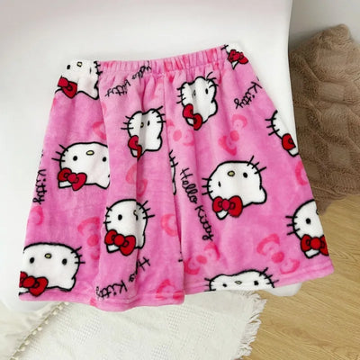 Hello Kitty Kawaii Shorts – Weiche Sommer-Pyjama-Hose für Damen