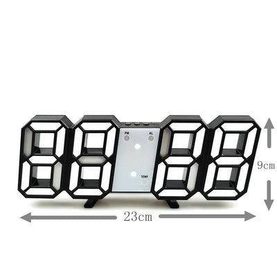 3D LED Digitaluhr – Leuchtende modische Wanduhr