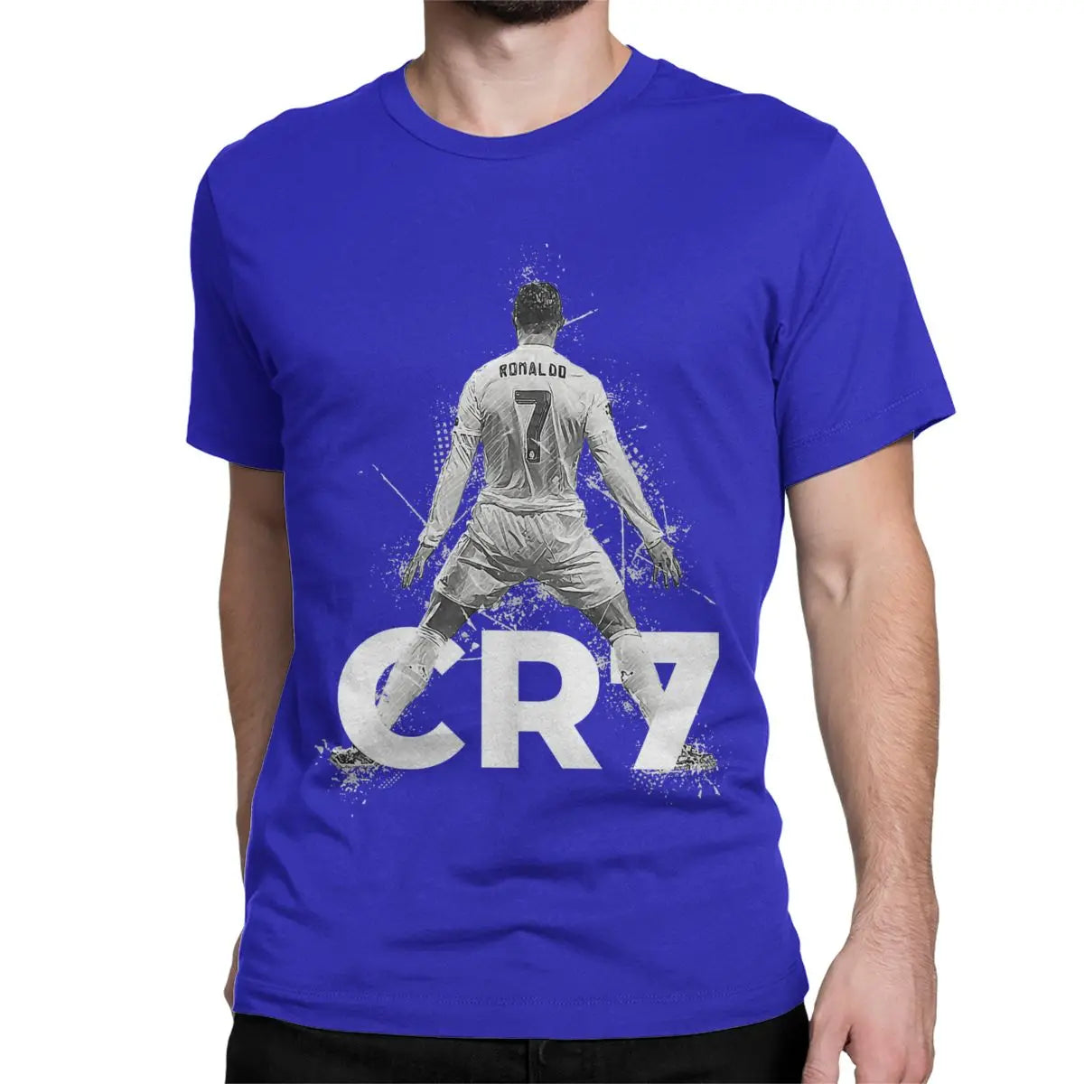 Cristiano Ronaldo CR7 T-Shirt Herren Damen Pure Baumwolle Rundhals Kurzarm 6XL