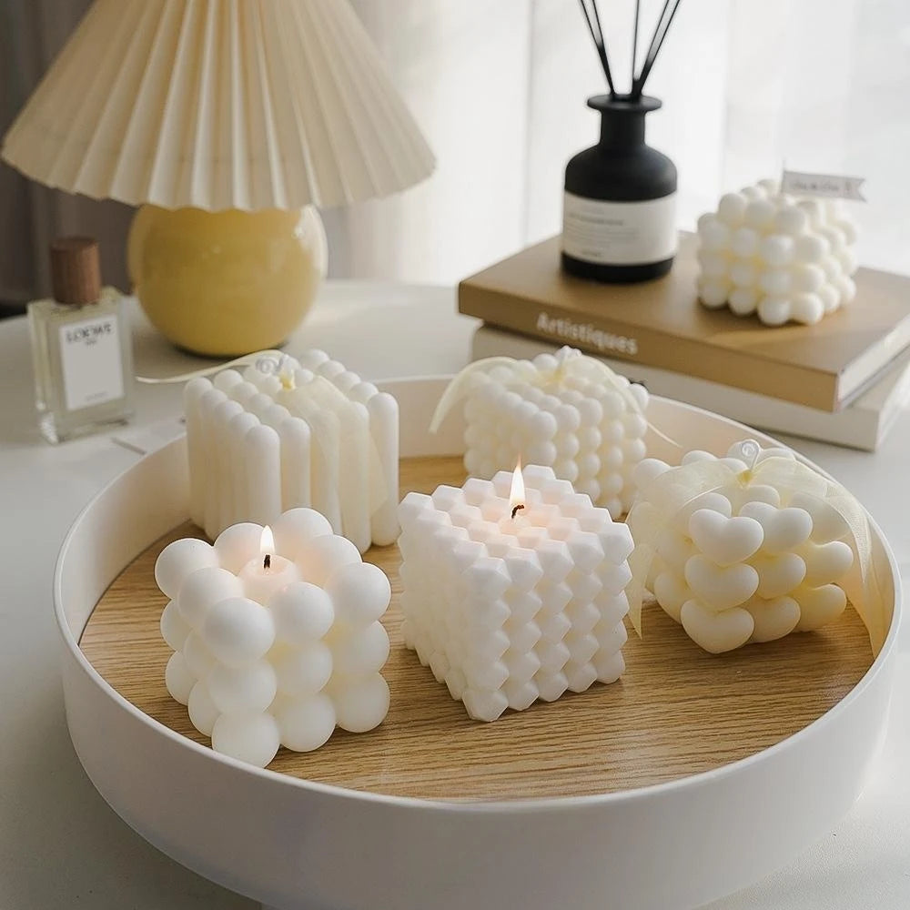 Nordic Cube Duftkerze – Kreative Geschenkidee für Weihnachten, Hochzeit, Party & Deko