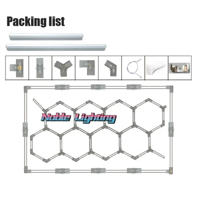 Hexagon LED-Licht für Garage & Werkstatt – Effiziente Wabenleuchte, individuell anpassbar