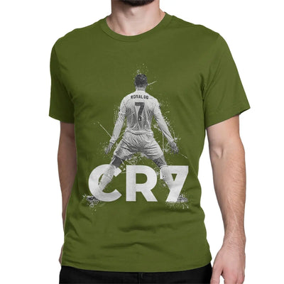 Cristiano Ronaldo CR7 T-Shirt Herren Damen Pure Baumwolle Rundhals Kurzarm 6XL
