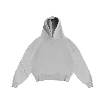 Einfarbiges Paar Kapuzen-Sweatshirt & Sweatpants-Set, lässiger Herbst Jogginganzug