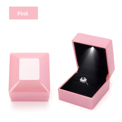 LED-Ringbox für Verlobung & Hochzeit – Schmuckgeschenkbox mit Licht