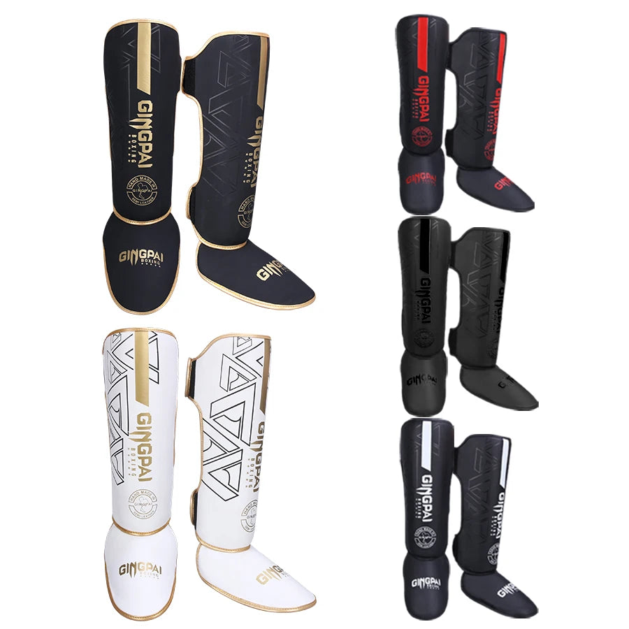 Hochwertige PU-Leder Schienbeinschoner: Ankle Support für MMA & Muay Thai Training