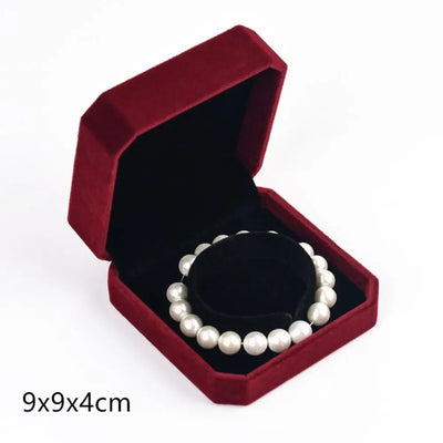 Luxuriöse Samt Schmuckbox: Organizer für Halsketten, Ringe, Armbänder & Ohrringe