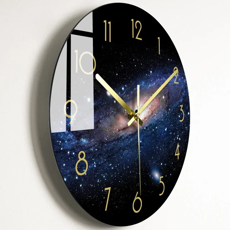 Luxuriöse Glas-Wanduhr: Moderne, leise Uhr für Wohnzimmer & Küche