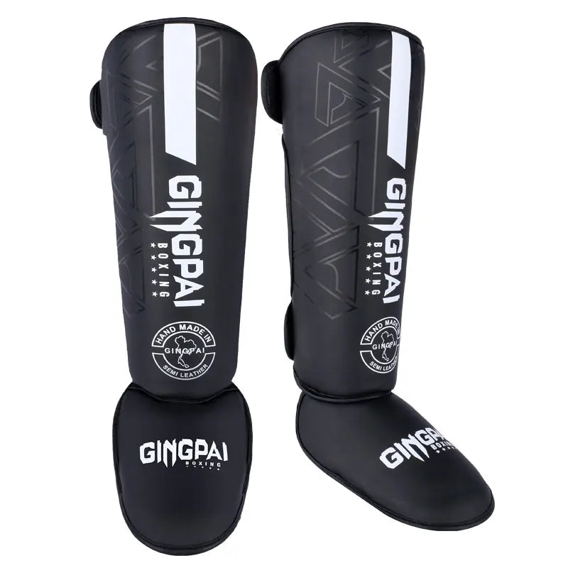 Hochwertige PU-Leder Schienbeinschoner: Ankle Support für MMA & Muay Thai Training