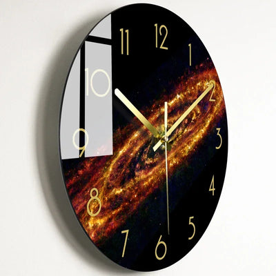 Luxuriöse Glas-Wanduhr: Moderne, leise Uhr für Wohnzimmer & Küche