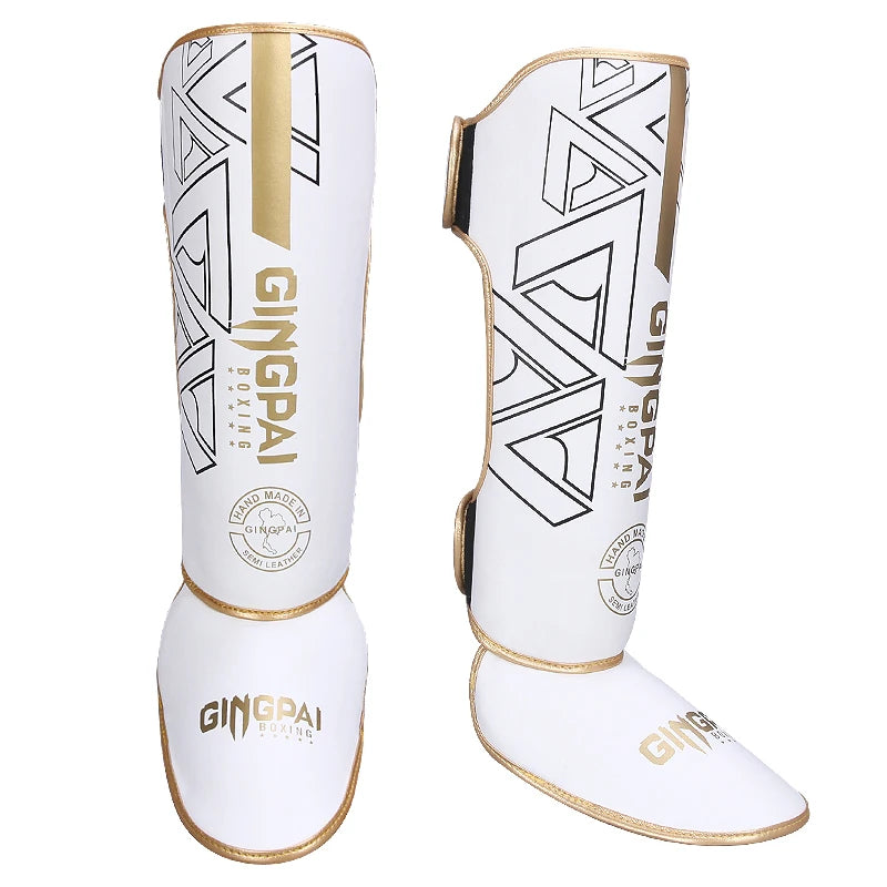 Hochwertige PU-Leder Schienbeinschoner: Ankle Support für MMA & Muay Thai Training