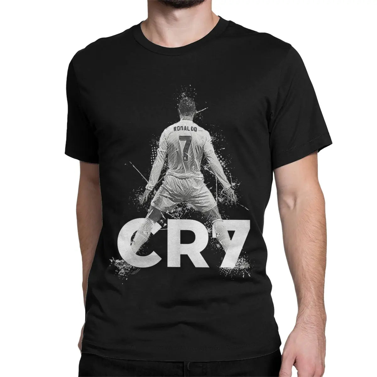 Cristiano Ronaldo CR7 T-Shirt Herren Damen Pure Baumwolle Rundhals Kurzarm 6XL