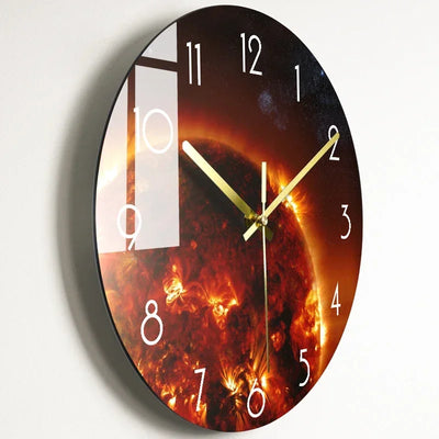 Luxuriöse Glas-Wanduhr: Moderne, leise Uhr für Wohnzimmer & Küche