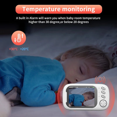 Cdycam 3.5 Zoll Wireless Video Baby Monitor mit Nachtsicht und Temperaturüberwachung