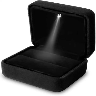 Luxuriöse LED-Schmuckbox für Ringe und Anhänger – Perfekt für Verlobung & Hochzeit
