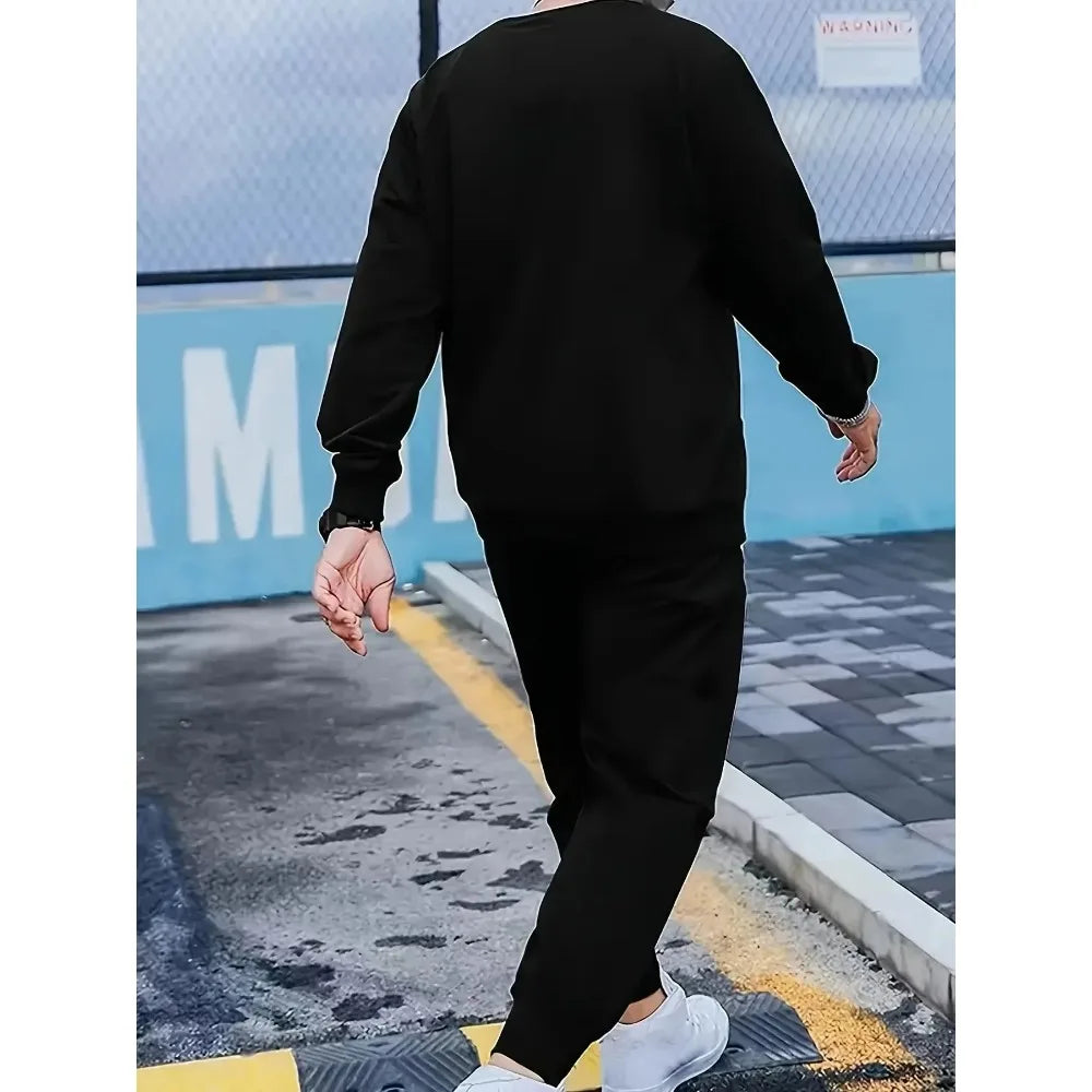 2024 Mode Herren Sportanzug – Langarm Freizeit-Set für Herbst/Winter mit Jogginghose