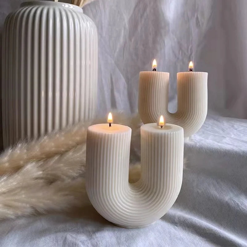 U-förmige Duftkerzen Geometrisch Regenbogenbrücke Raumdekoration Aromakerzen Home Decor Velas