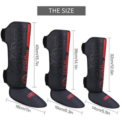 Hochwertige PU-Leder Schienbeinschoner: Ankle Support für MMA & Muay Thai Training