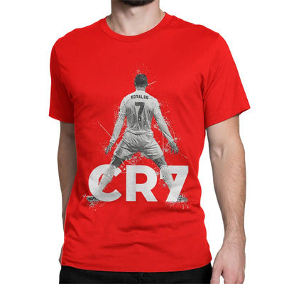 Cristiano Ronaldo CR7 T-Shirt Herren Damen Pure Baumwolle Rundhals Kurzarm 6XL