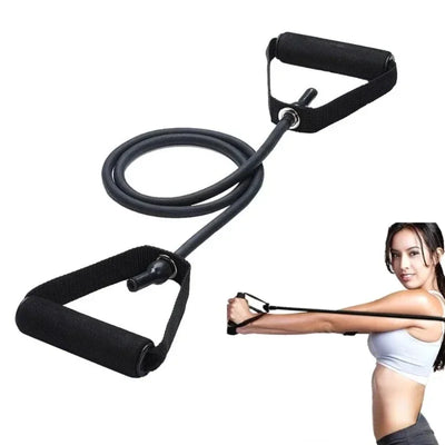 3-Level Widerstands-Yoga-Bänder mit Griffen – Gummitube für Fitness & Muskeltraining