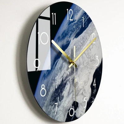 Luxuriöse Glas-Wanduhr: Moderne, leise Uhr für Wohnzimmer & Küche