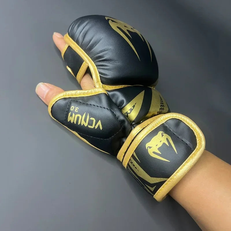 Professionelle MMA Boxhandschuhe – Halbfinger Sandsackhandschuhe für Karate & Muay Thai Training