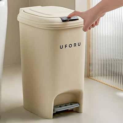 Luxurieller Mülleimer mit Deckel und Tretmechanismus für Küche, Wohnzimmer und Badezimmer – Große Kapazität
