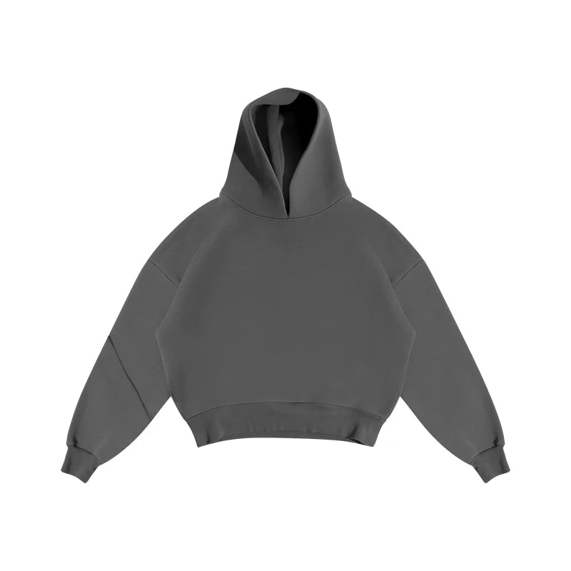 Einfarbiges Paar Kapuzen-Sweatshirt & Sweatpants-Set, lässiger Herbst Jogginganzug