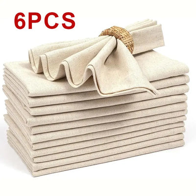 Set aus 6/12/24 strapazierfähigen Polyester-Servietten 40x40 cm, wiederverwendbare Tischdecken für Küche, Esszimmer und Feiertagsdekoration
