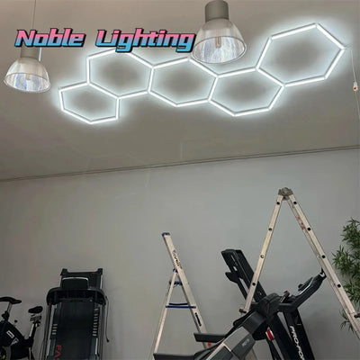 Hexagon LED-Licht für Garage & Werkstatt – Effiziente Wabenleuchte, individuell anpassbar
