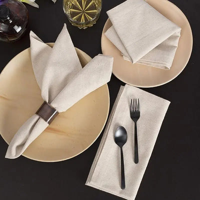 Set aus 6/12/24 strapazierfähigen Polyester-Servietten 40x40 cm, wiederverwendbare Tischdecken für Küche, Esszimmer und Feiertagsdekoration