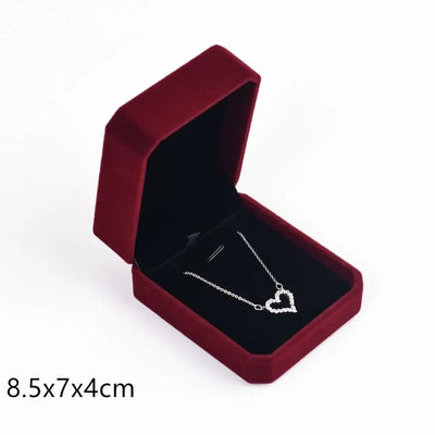 Luxuriöse Samt Schmuckbox: Organizer für Halsketten, Ringe, Armbänder & Ohrringe