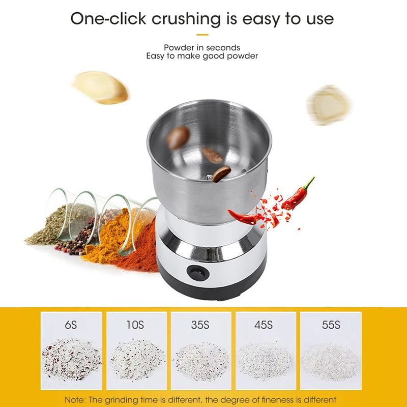 Mini Elektrischer Grinder 300ml, Feinzerkleinerer für Baby-Nahrung, Kaffee, Gewürze und Getreide – 2/4 Klingen