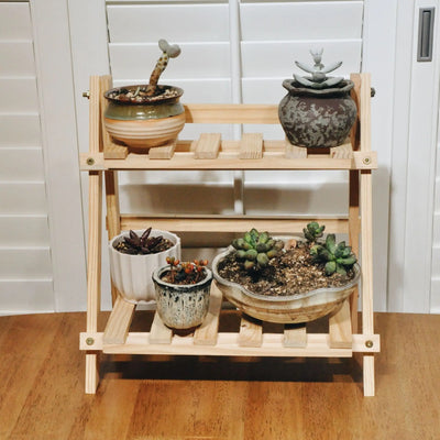 Holzregal mit 2 Ebenen - Schreibtisch-Organizer-Regal