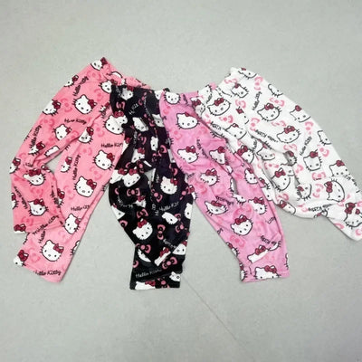 Sanrio Hello Kitty Herbst-Pyjama 2024 – Kawaii Flanell-Hose