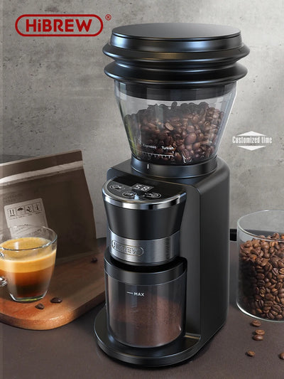 HiBREW Elektrische Kaffeemühle – Automatisch, 31 Mahlgrade, Sichtbarer Bohnenbehälter