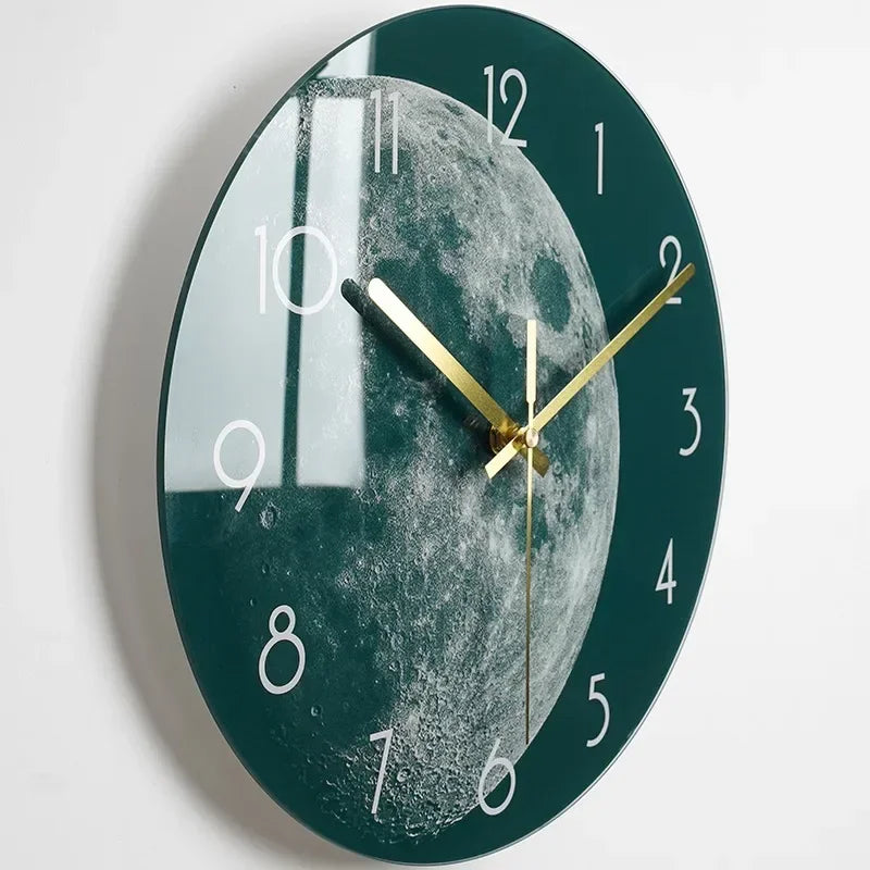 Luxuriöse Glas-Wanduhr: Moderne, leise Uhr für Wohnzimmer & Küche