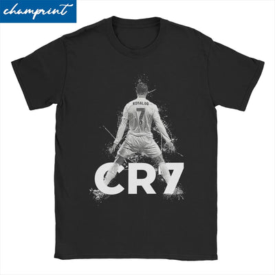 Cristiano Ronaldo CR7 T-Shirt Herren Damen Pure Baumwolle Rundhals Kurzarm 6XL