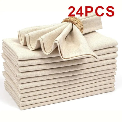 Set aus 6/12/24 strapazierfähigen Polyester-Servietten 40x40 cm, wiederverwendbare Tischdecken für Küche, Esszimmer und Feiertagsdekoration
