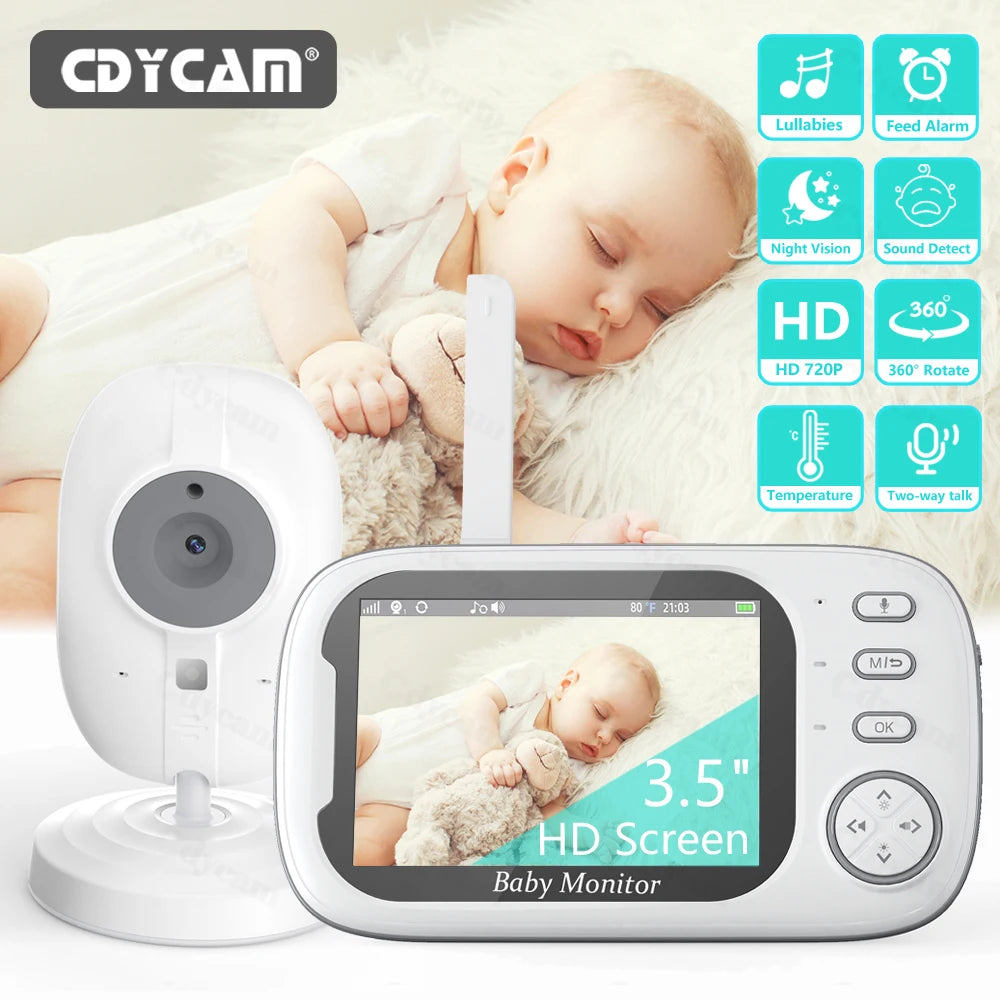 Cdycam 3.5 Zoll Wireless Video Baby Monitor mit Nachtsicht und Temperaturüberwachung