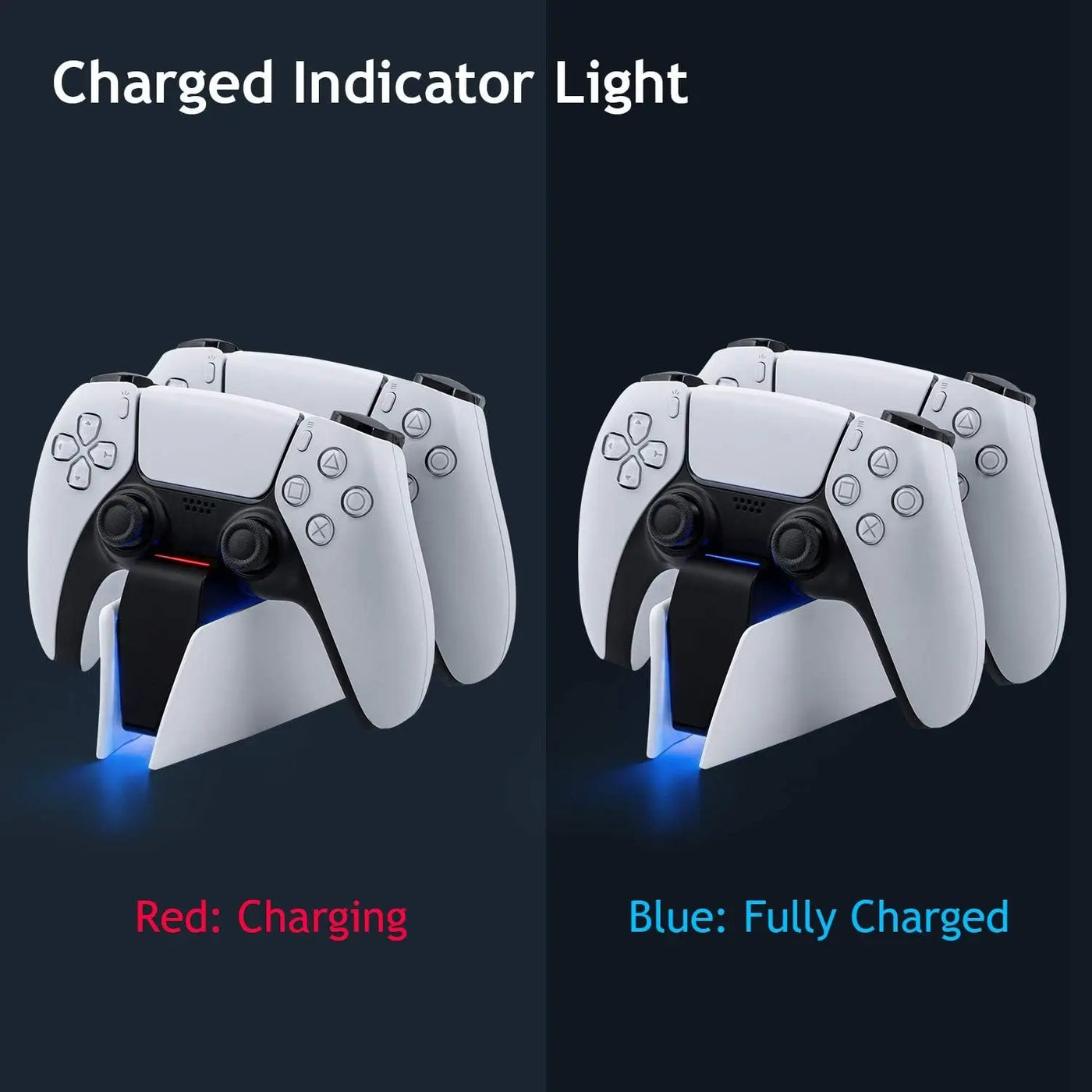PS5 Controller Lade station mit Dual-Schnellladung Dock und LED-Anzeige für DualSense Wireless Controller