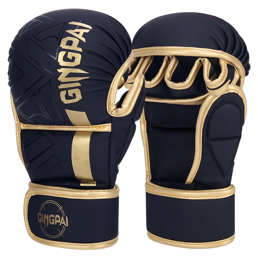 Professionelle MMA-Boxhandschuhe Halbfinger Karate Muay Thai PU Kinder & Erwachsene