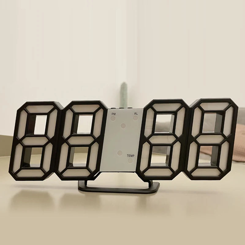 3D LED Digitaluhr – Leuchtende modische Wanduhr